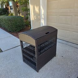 Rattan Pet/Dog House With Storage 