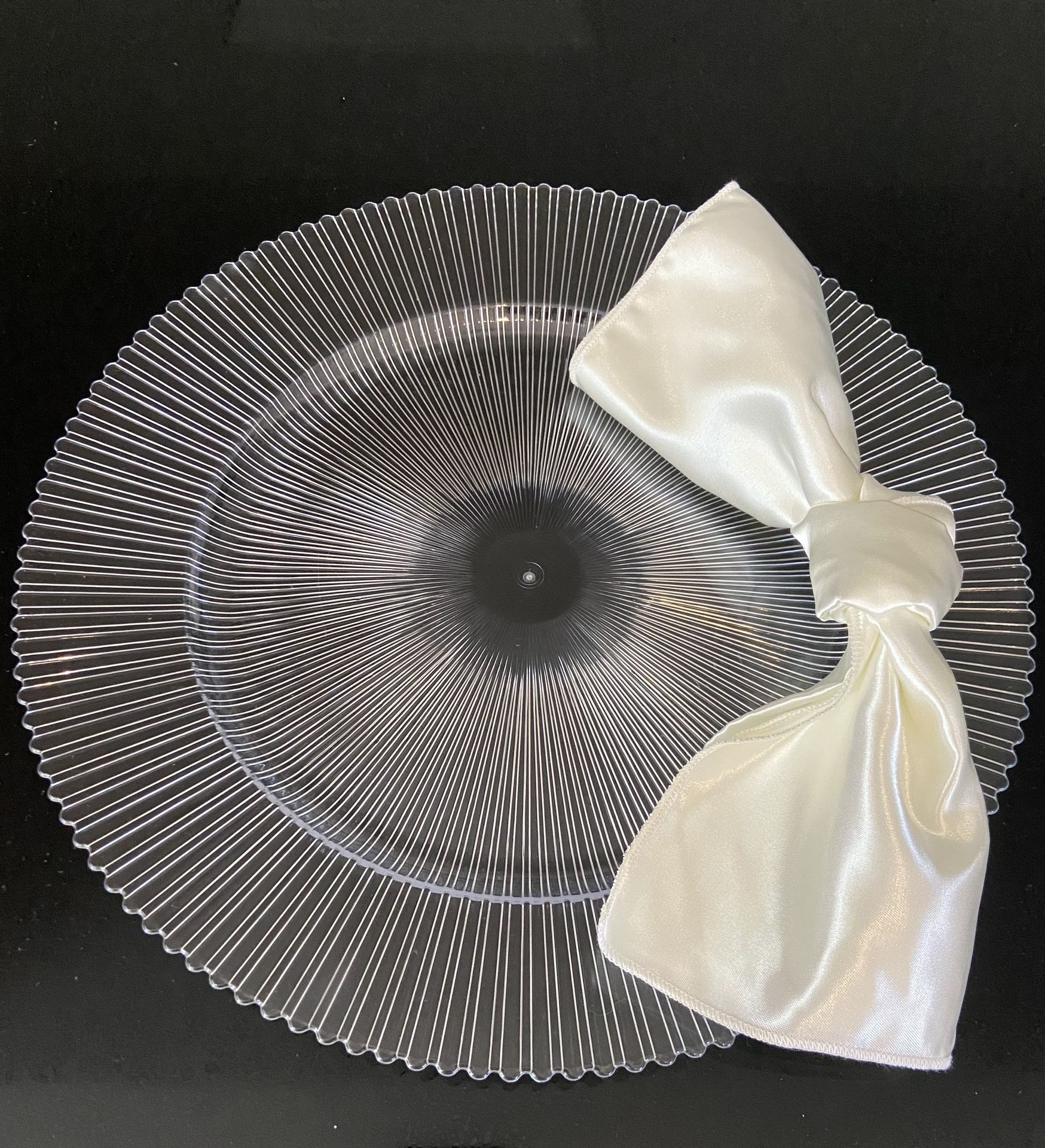 Off White Satin Dinner Napkins
