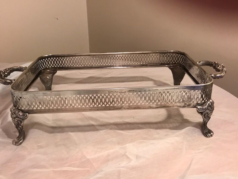 13” Silver plated casserole holder