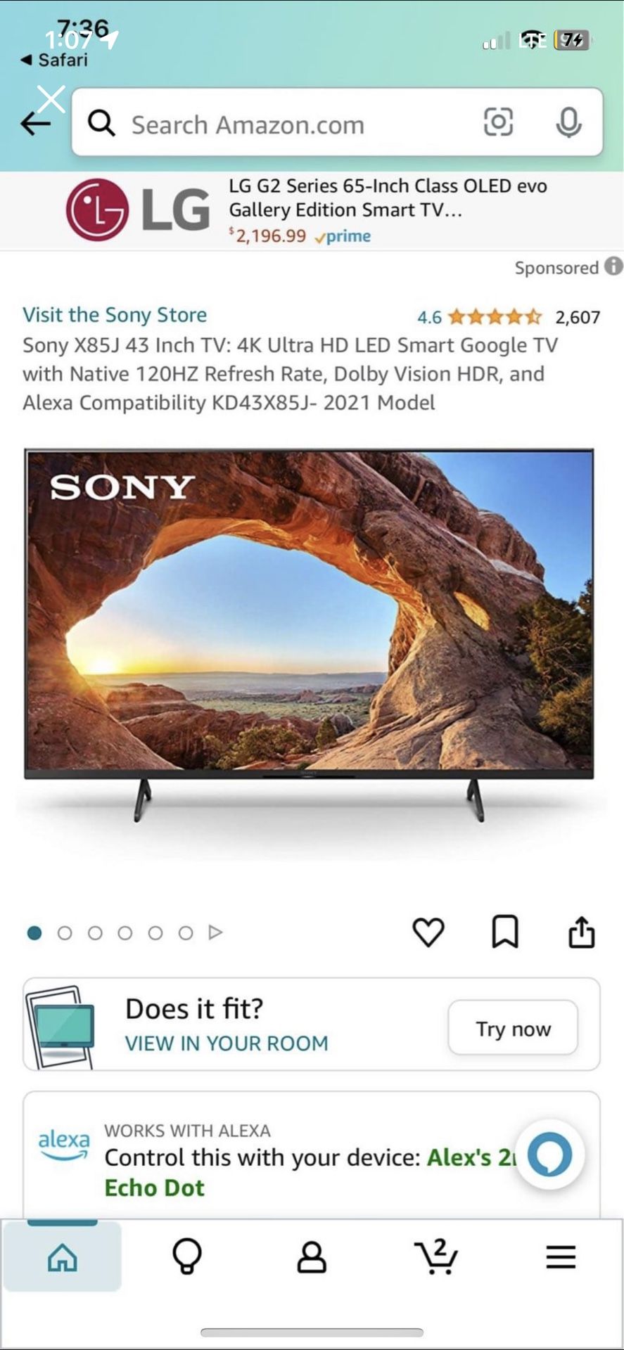 Sony 4K 120 Hertz 43 Inch Tv