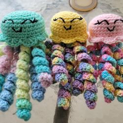 Hand Crocheted Baby Jellyfish (Pictured) $4 Each.  Mama Jellyfish $8 Each