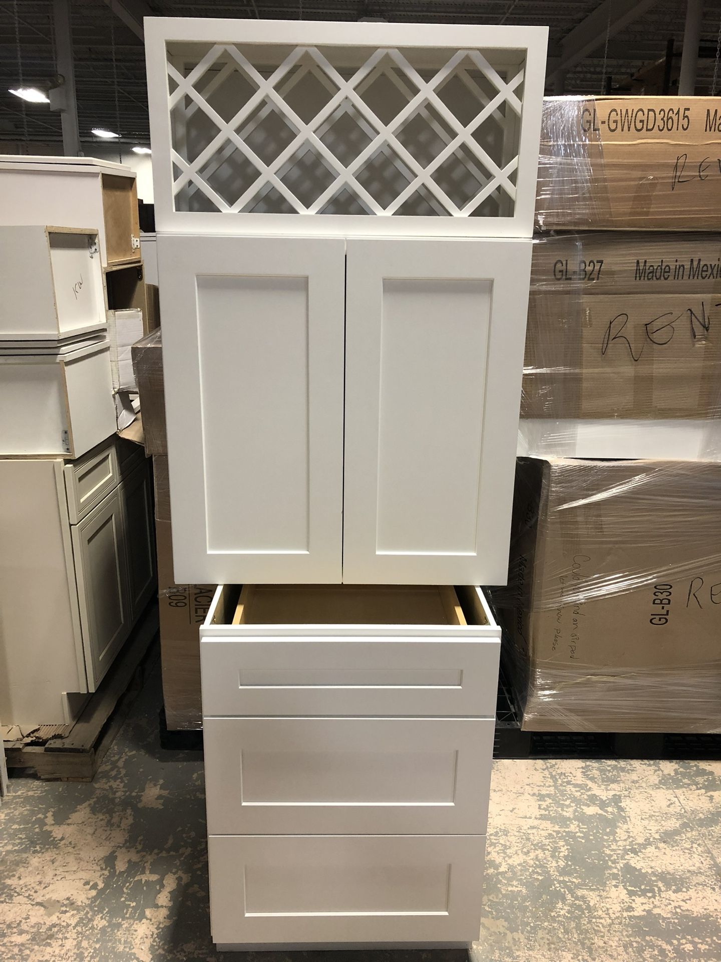 Dove White DB30 x2, W3030 x2, WR x2 (CABINETS)