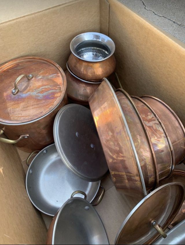 15 piece copper pots and pans