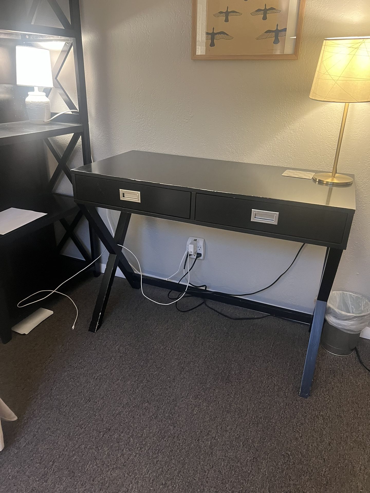 Black Wood Desk