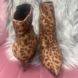 Leopard Print Ankle Booties 