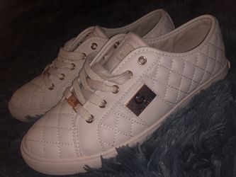 Guess rose gold and pink shoes