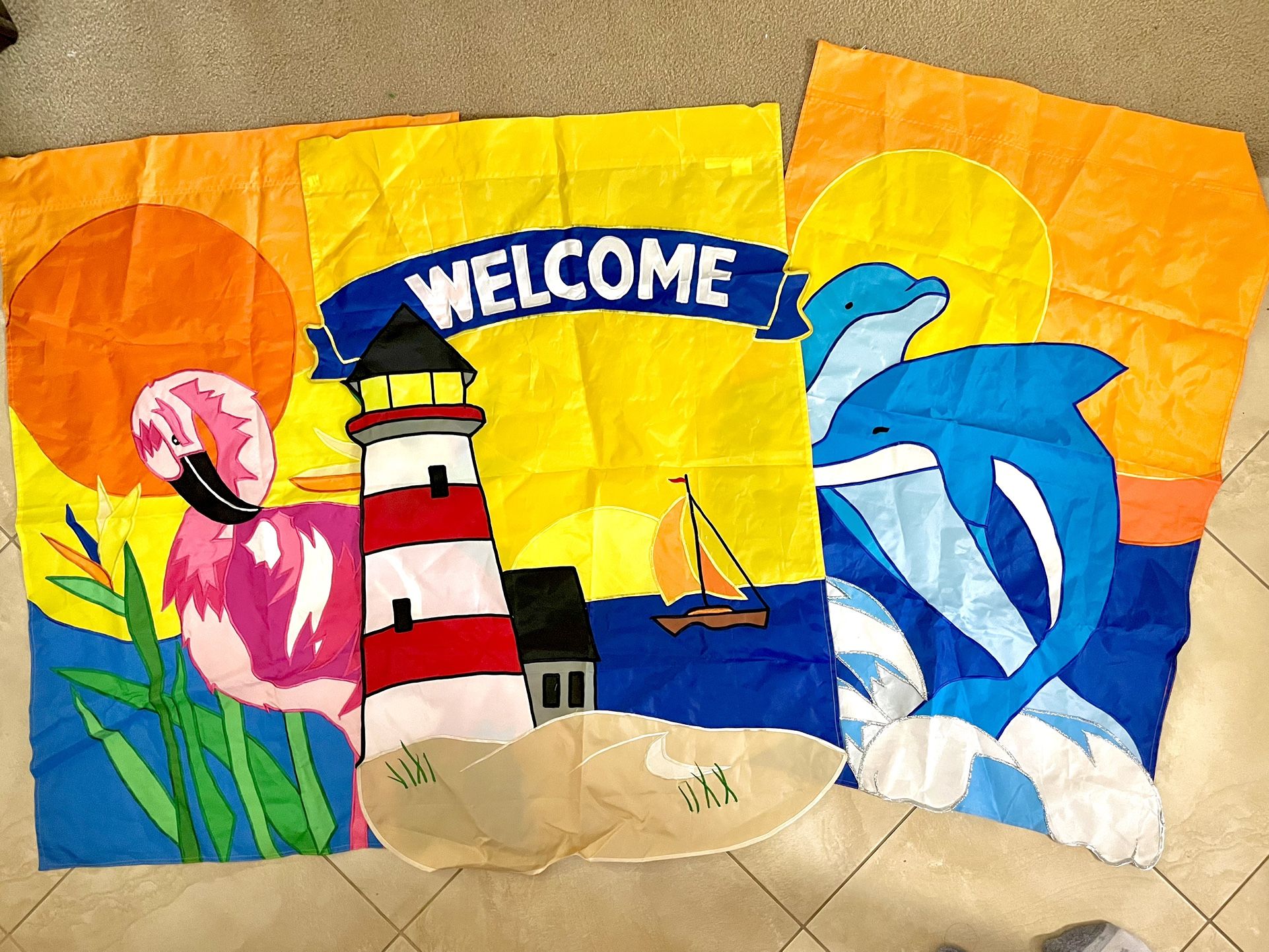 Garden Flag Set (28x40 Inch) Outdoor Summer House Yard Decoration