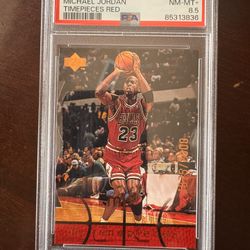 1998 Upper Deck MJx Timepieces Michael Jordan Red #103 2300 PSA 8.5