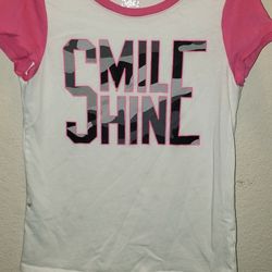 Girls Pink And White Shirt 