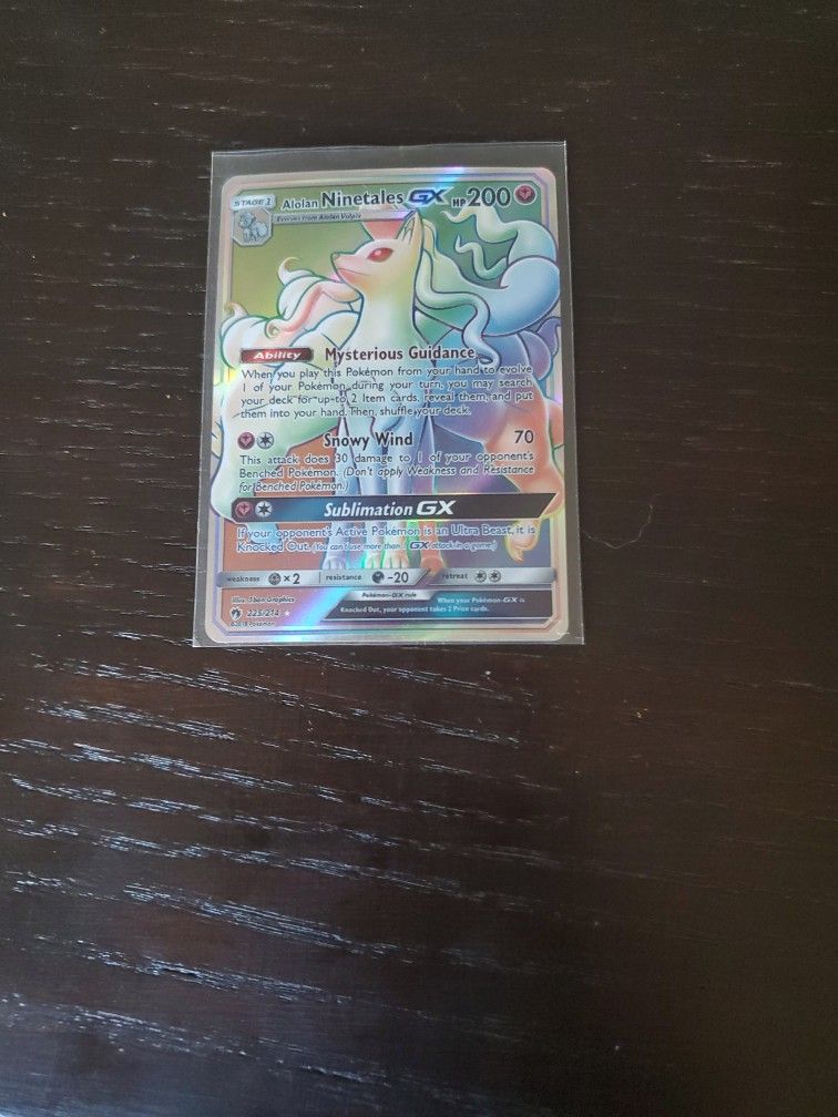 Alolan Ninetales Gx Pokémon Card