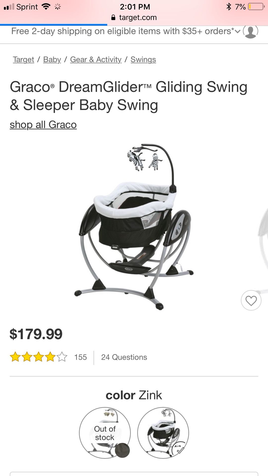 Graco DreamGlider Bassinet