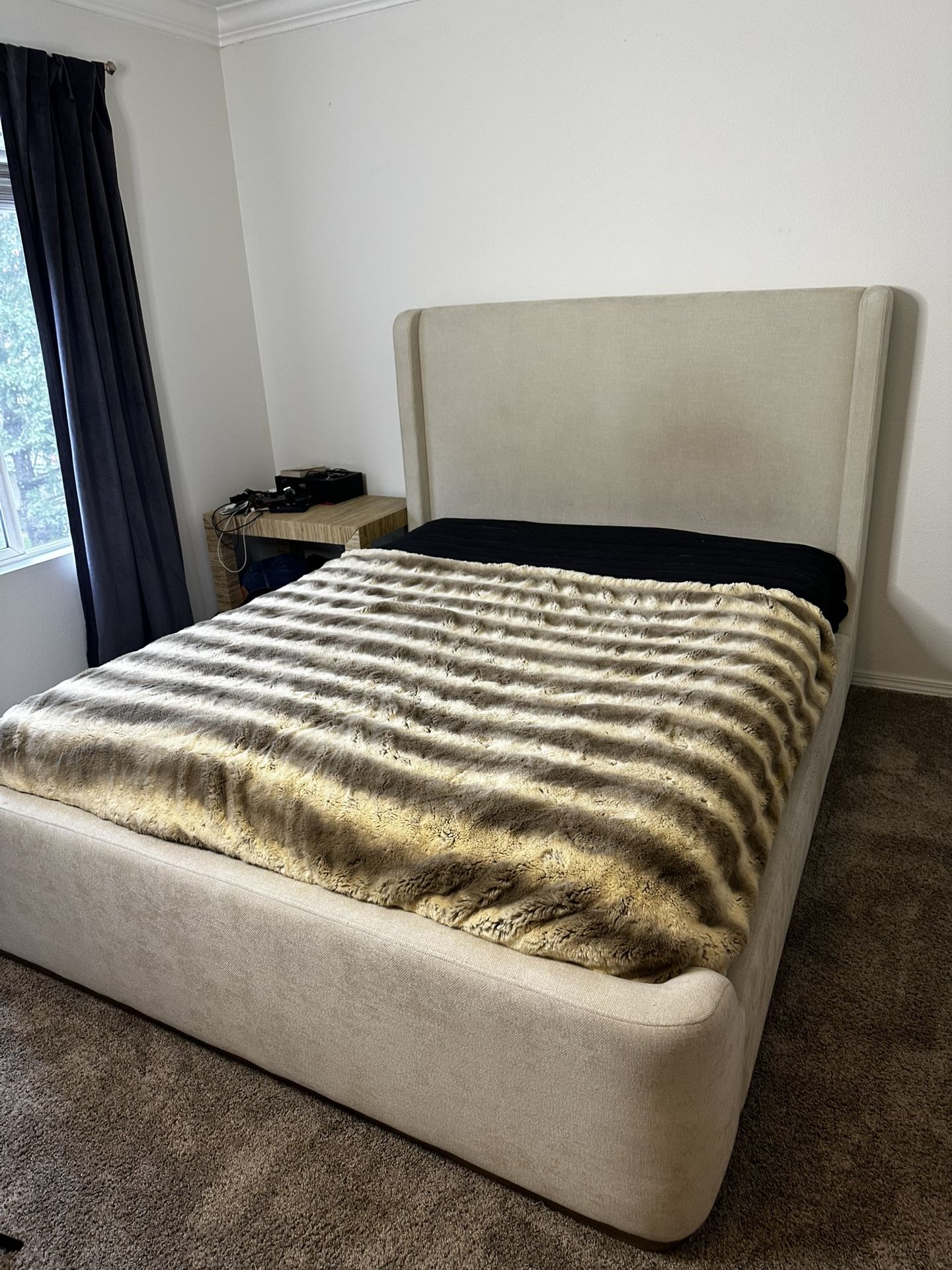 Modern Queen bed frame with footboard