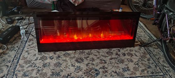 Electric Fireplace Insert Black Frame