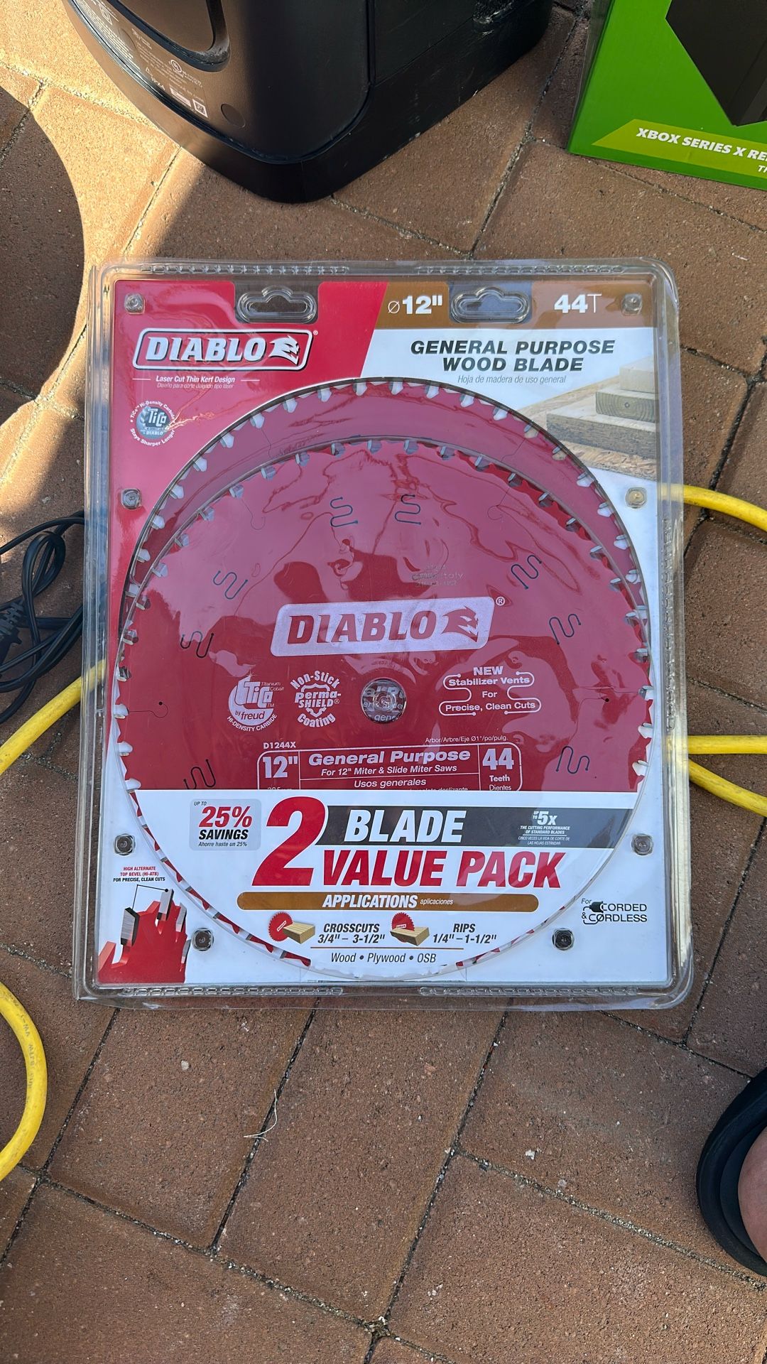 Diablo General Purpose 44tooth 12” Miter Saw Blade 2 Pack