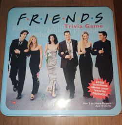 FRIENDS 2002 Game Trivia Blue Tin Box Complete