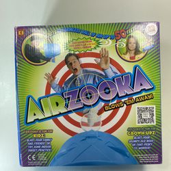 Can You Imagine Airzooka Toy Black/Silver Outdoor Fun New 50 Feet Launch