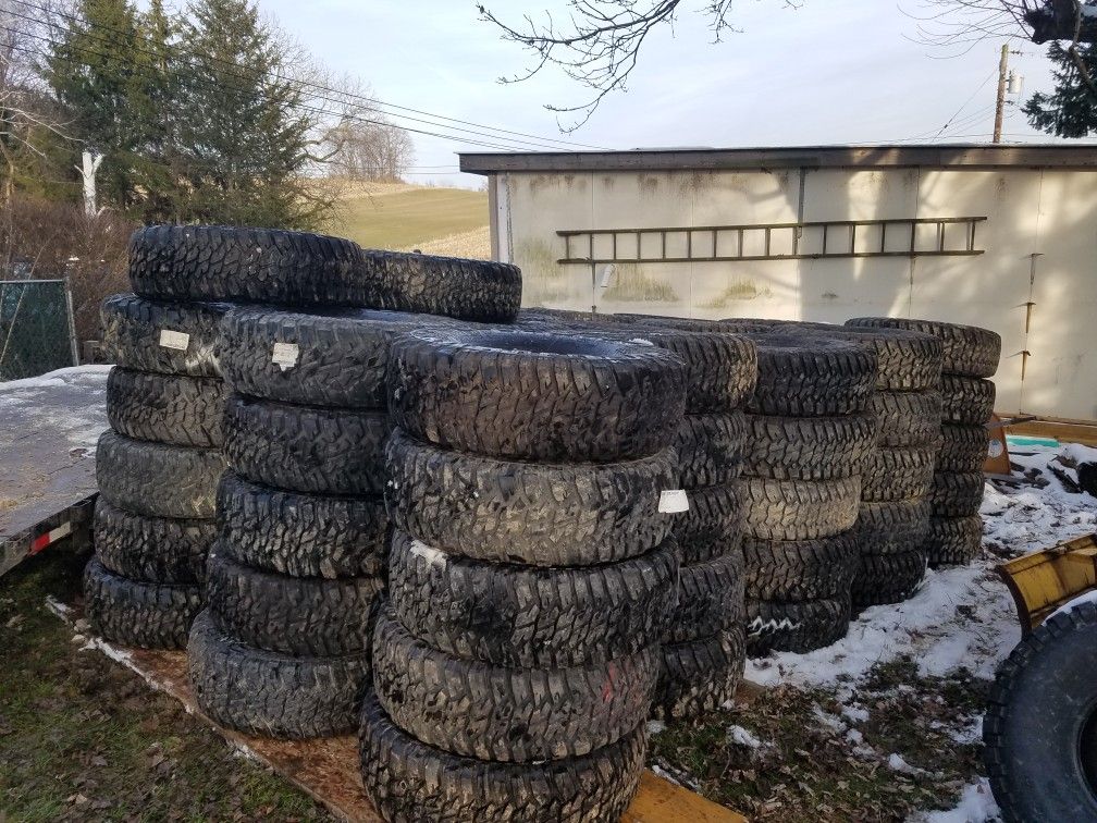 Military Tires 37 x 12.50 x 16.5 Goodyear MT and MTR