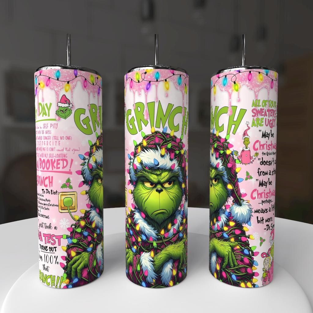 Grinch Christmas Holiday Tumbler