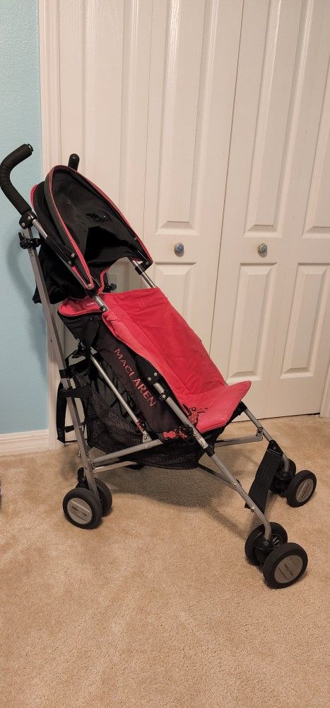 Maclaren triumph pink/black umbrella stroller