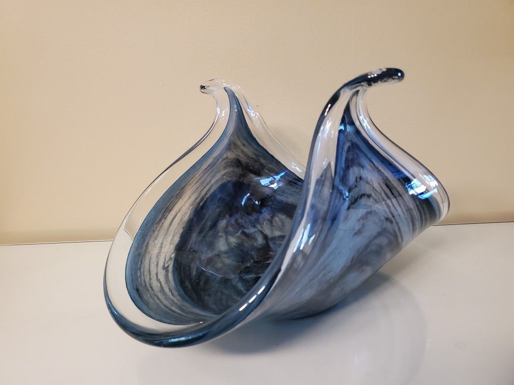 Vintage Art Glass Hand Blown Bowl
