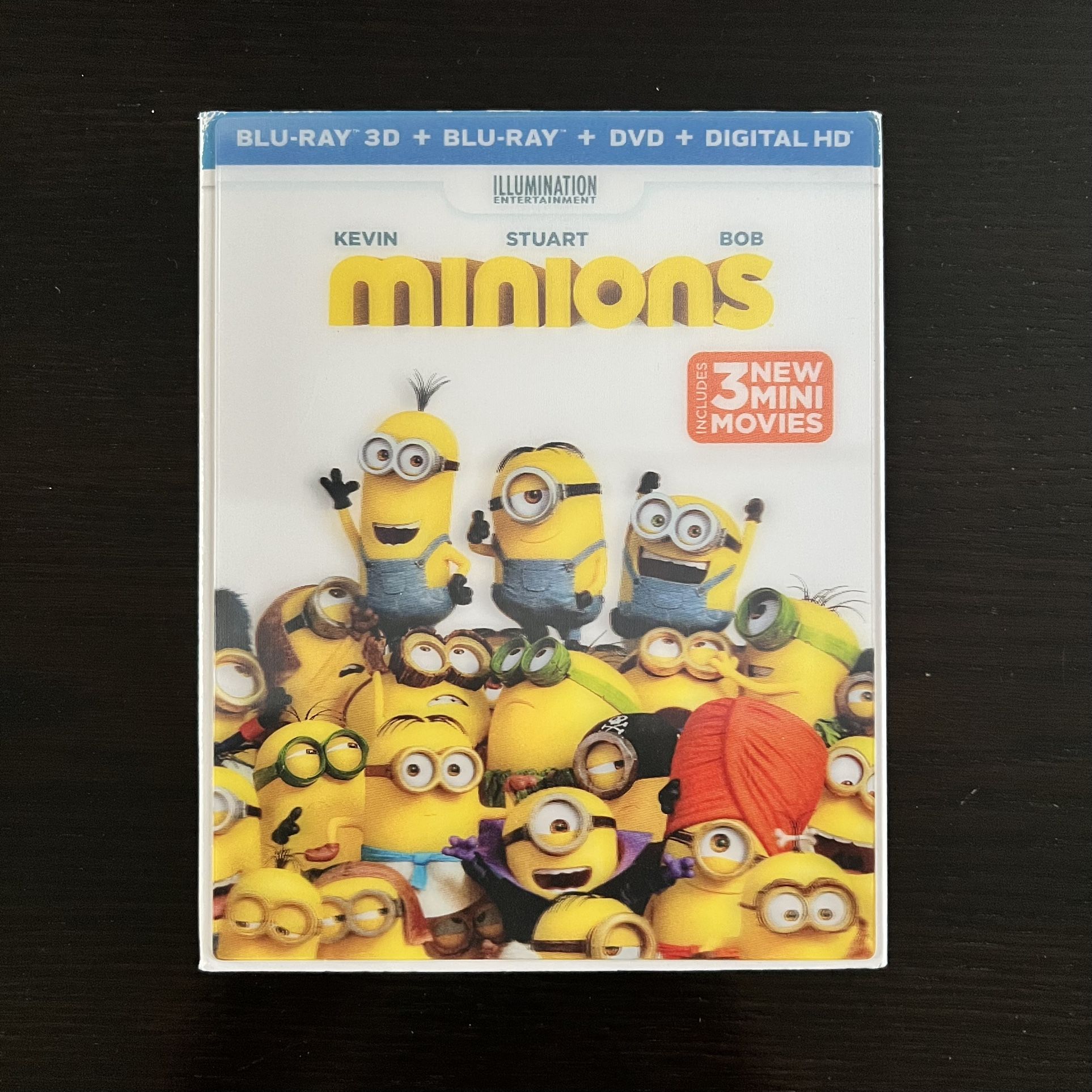 Minions Kid’s 3D Blu-Ray, Blu-Ray, DVD & Digital Movies w/ Slipcover
