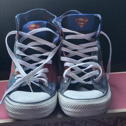 Chunky Taylor All Star Converse DC Comics Superman Size Mens 8 - Womens 10