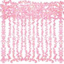 Nuenen 16 Pack Cherry Blossom Garland, Pink, 5.9 Ft