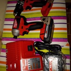 Milwaukee Drills Brushless Charger And Batteries 