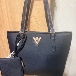 Valentino Orlandi Black and Gold Tote