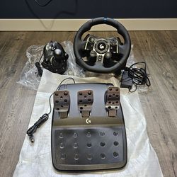 Logitech G923 Racing Wheel and Pedals, plus Logitech G Driving Force Shifter