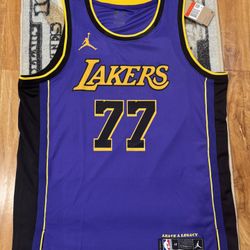 Luka Doncic Purple Lakers Jordan Nike Statement Editing Jersey 