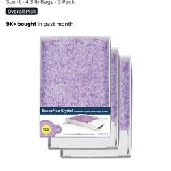 3 pack PetSafe ScoopFree Disposable Crystal Cat Litter Tray