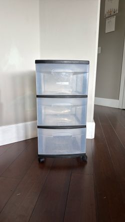 3 tier rolling storage cart - Black