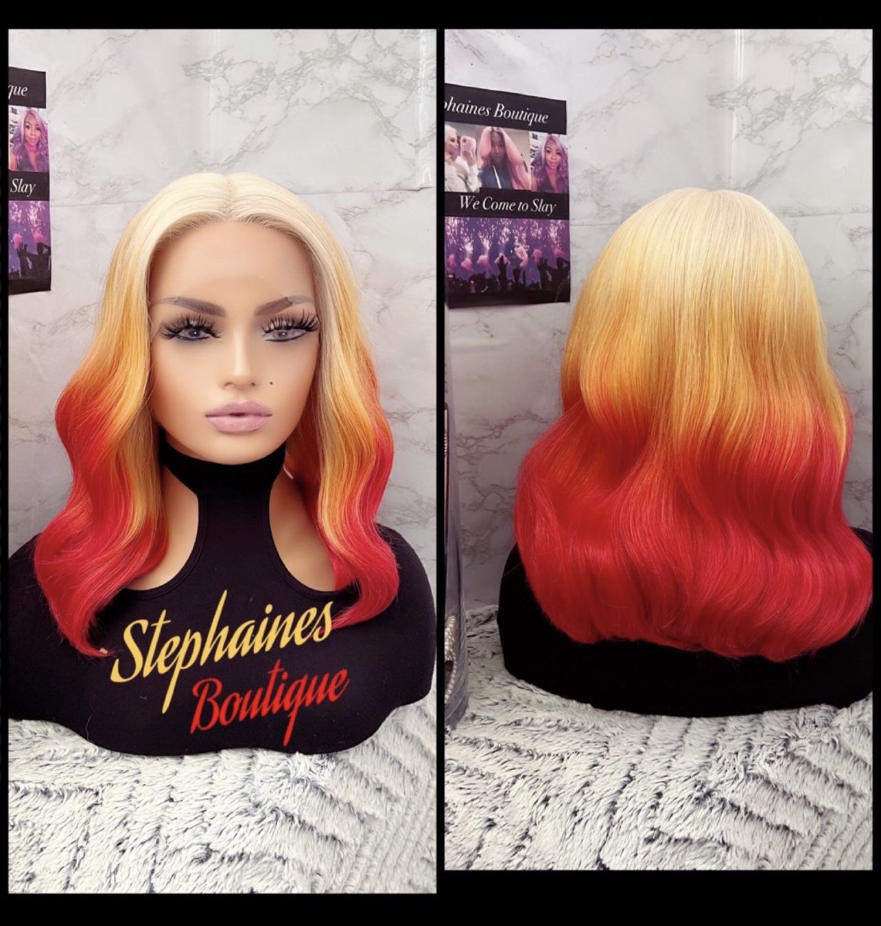 Human Hair Blended Lace Front Wig