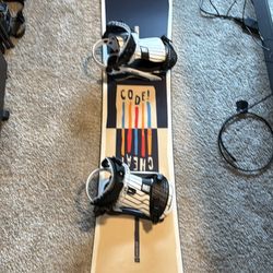Snowboard Wide And Bindings