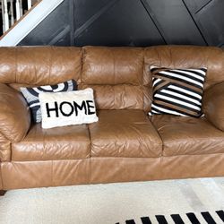 Cognac Leather Sofa