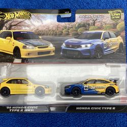 Hot Wheels Premium Car Culture Honda  Civic 2 Pack (VALENCIA) $25