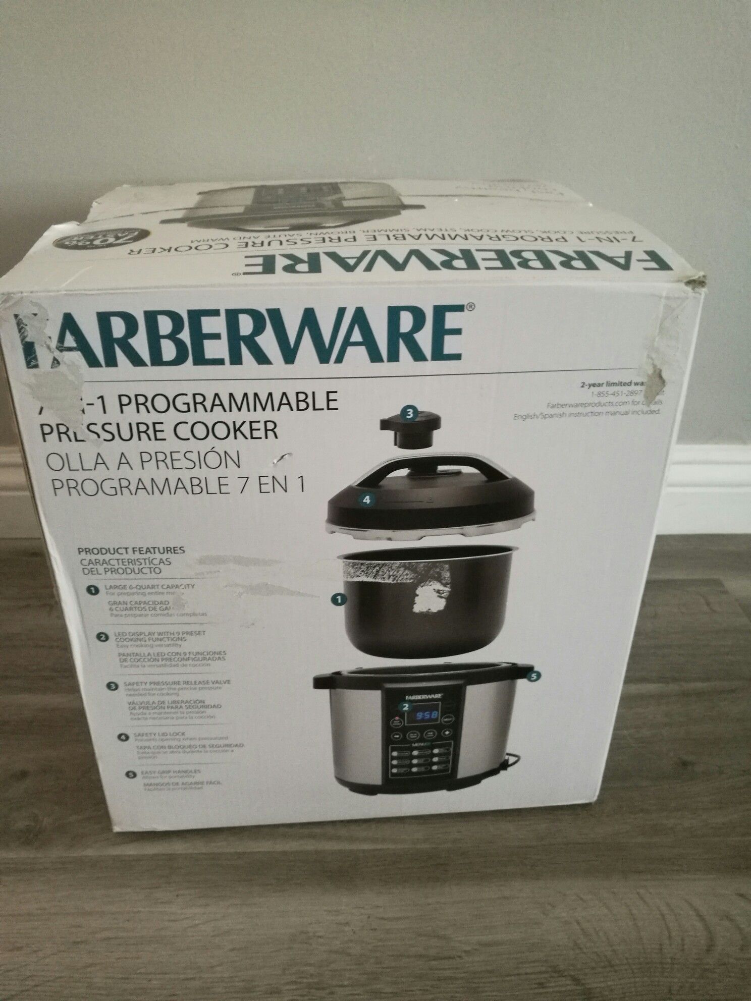 Farberware 6-qt, 7-in-1 Pressure Cooker for Sale in Gresham, OR - OfferUp