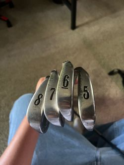 5-8 iron callaways, sand wedge accuforce