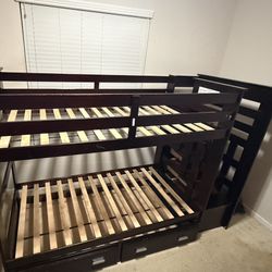 Twin Over Full Bunk Bed With Drawers