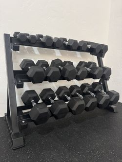 5-50 LB Dumbbell Set + Rack | BRAND NEW | FREE DELIVERY