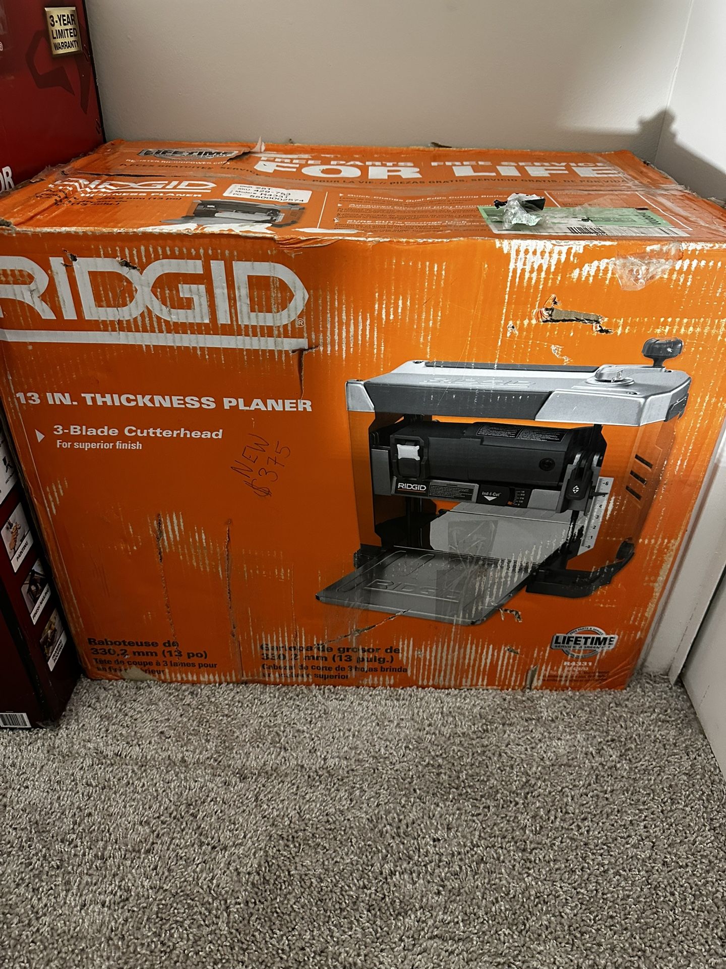 RIDGID 13” PLANER