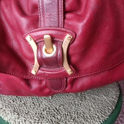 Red Leather B Makowsky  Handbag