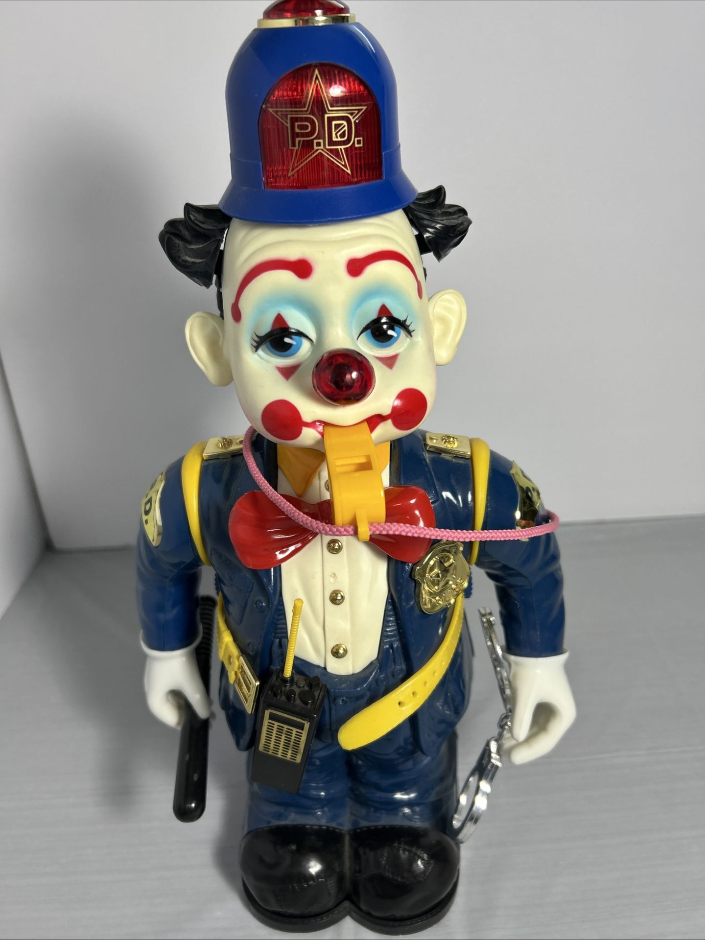 Vintage New Bright Working Bump N Bobby Clown Policeman.