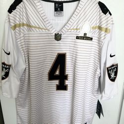 Men’s Oakland Raiders #4 Derek Carr White 2016 Pro Bowl Stitched NFL Nike Elite Jersey  Men’s Size (52) XL.  NEW WITH TAGS 