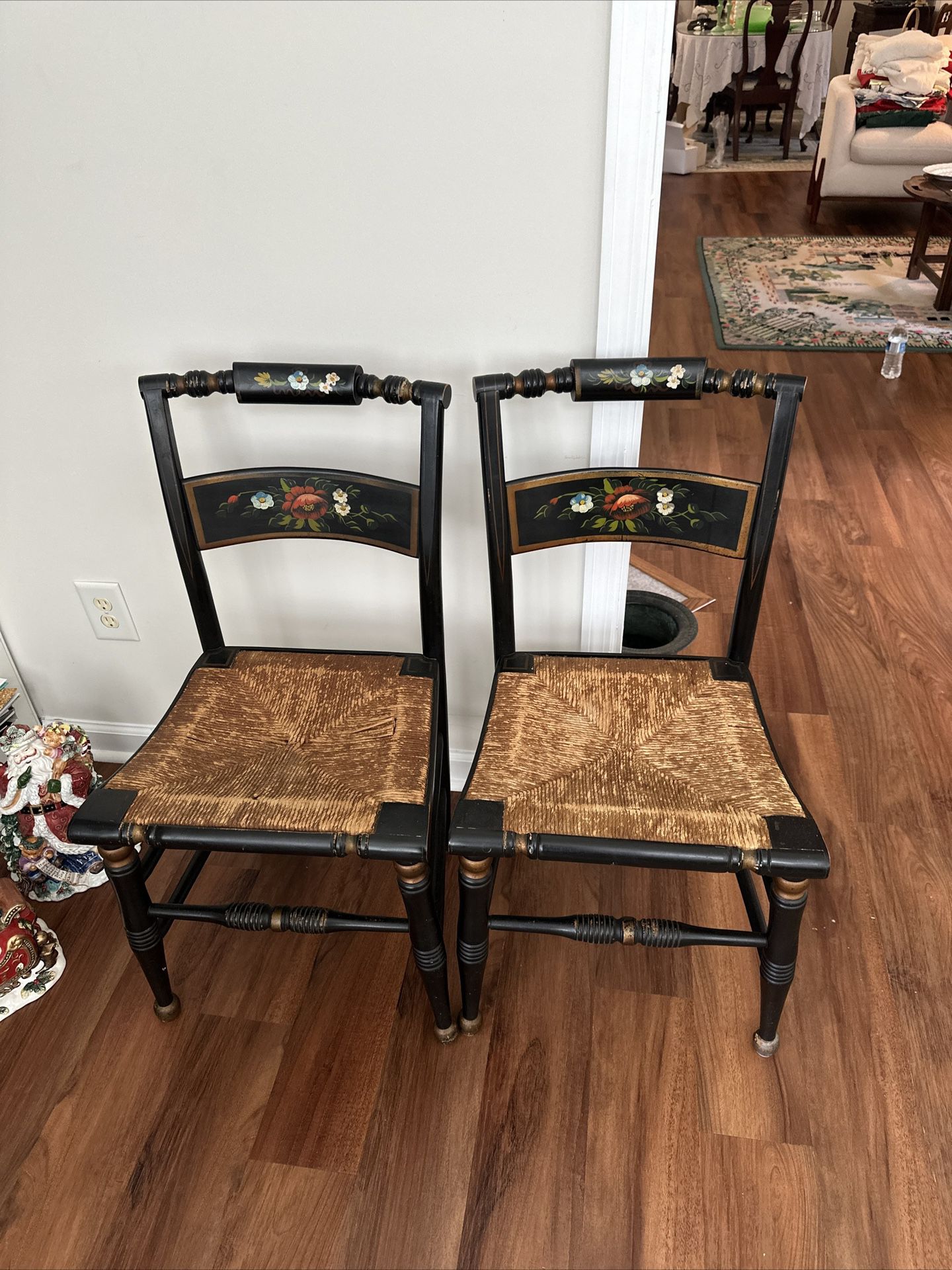 Vintage Hitchcock Pair Chairs 