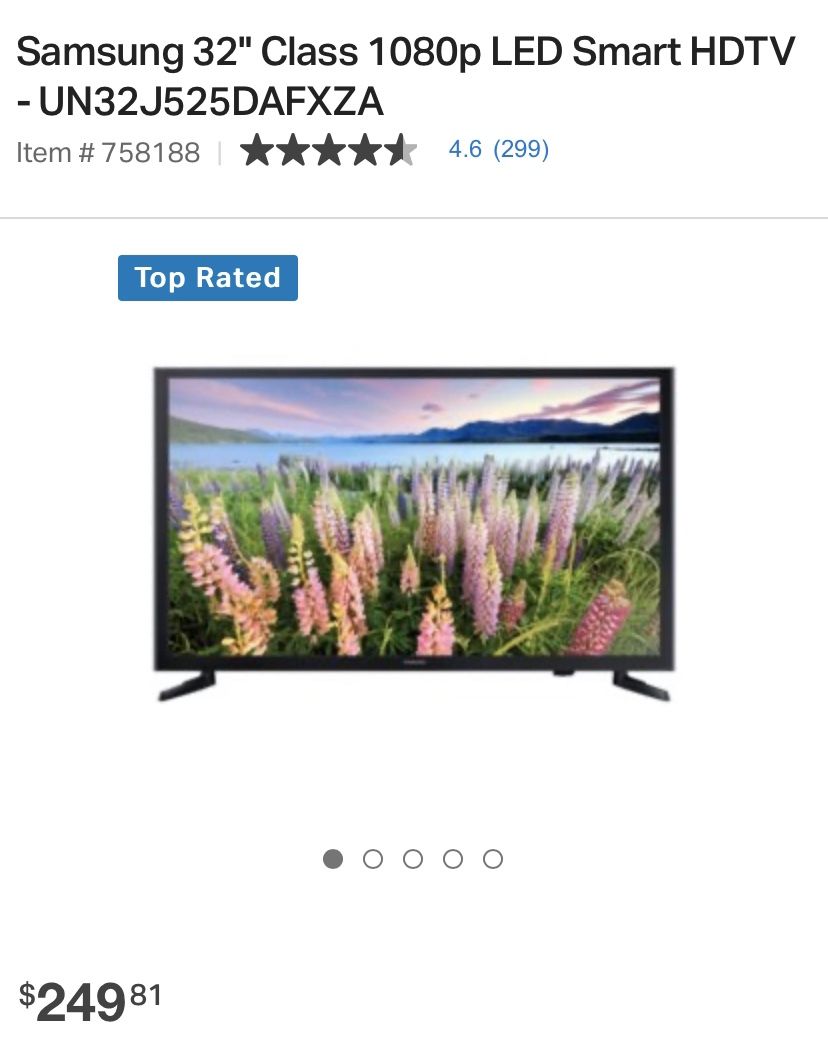 Samsung 32" Class 1080p LED Smart HDTV - UN32J525DAFXZA 2017