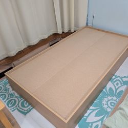 Twin Size Bed Frame With Bookcase Headboard 
