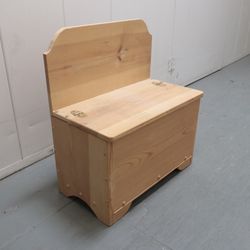 Kids wooden bench with storage