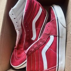 Vans Women's Red High-Top Sneakers